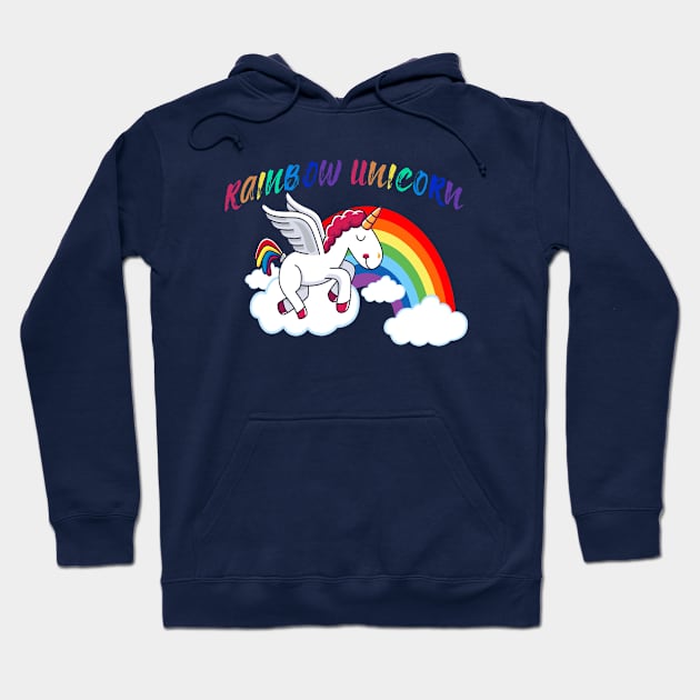 Rainbow Unicorn Lover Hoodie by JeffDesign